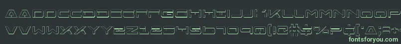 Шрифт Free Agent Bold 3D – зелёные шрифты на чёрном фоне