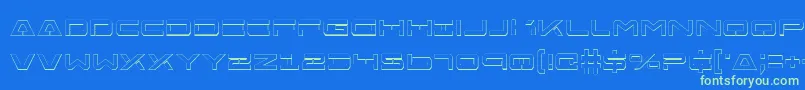 Free Agent Bold 3D Font – Green Fonts on Blue Background