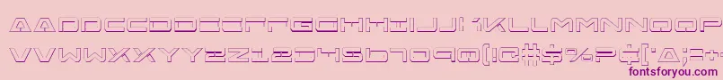 Free Agent Bold 3D-Schriftart – Violette Schriften auf rosa Hintergrund