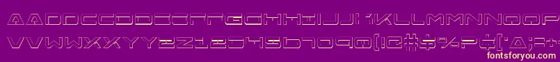 Free Agent Bold 3D Font – Yellow Fonts on Purple Background