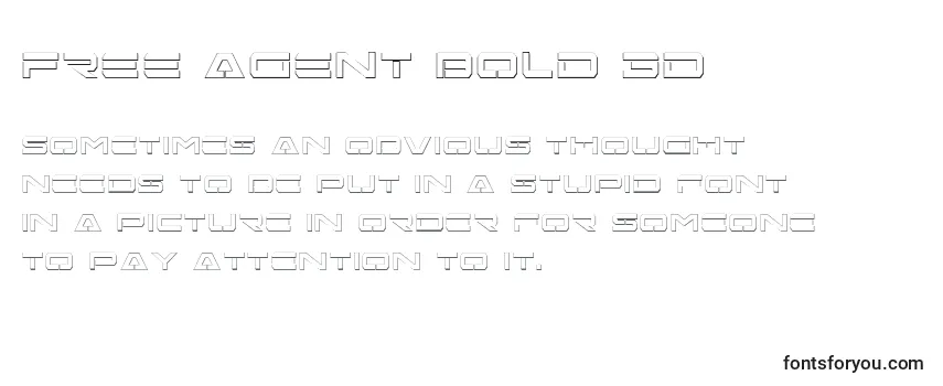 Free Agent Bold 3D-fontti