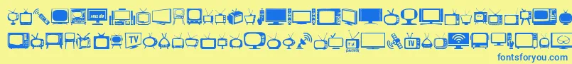 Police T.V. – polices bleues sur fond jaune