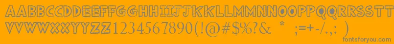 フォントDrafting – オレンジの背景に灰色の文字