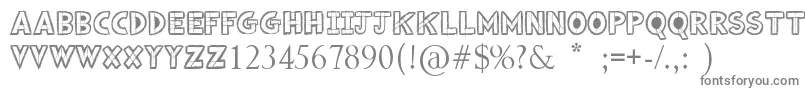 フォントDrafting – 白い背景に灰色の文字