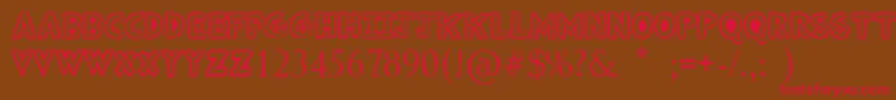 Drafting Font – Red Fonts on Brown Background