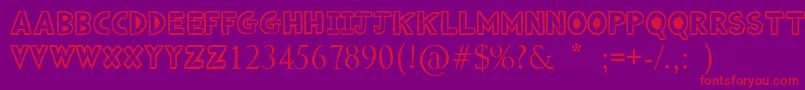 Drafting Font – Red Fonts on Purple Background