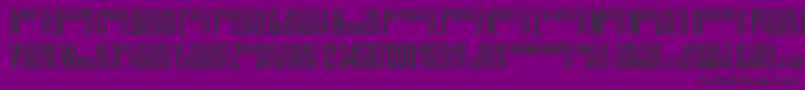フォントSteeltongs – 紫の背景に黒い文字