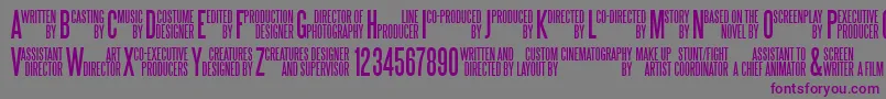 Steeltongs Font – Purple Fonts on Gray Background