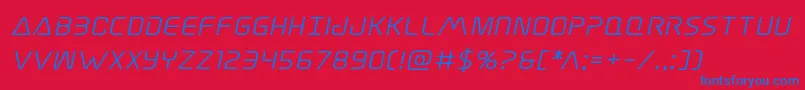 Elitedangersemiboldexpandital Font – Blue Fonts on Red Background
