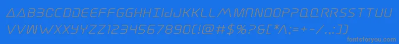 Elitedangersemiboldexpandital Font – Gray Fonts on Blue Background