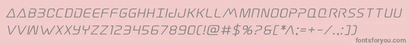 Elitedangersemiboldexpandital Font – Gray Fonts on Pink Background