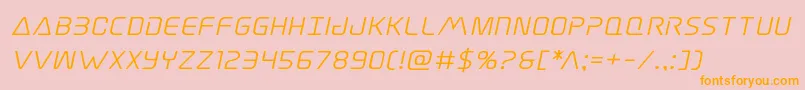 Elitedangersemiboldexpandital Font – Orange Fonts on Pink Background