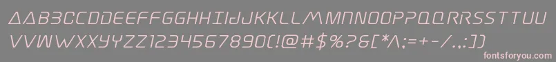 Elitedangersemiboldexpandital Font – Pink Fonts on Gray Background