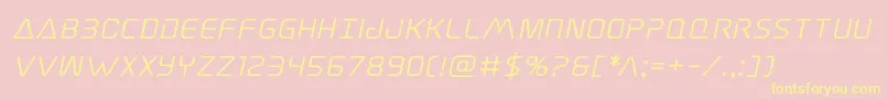 Elitedangersemiboldexpandital Font – Yellow Fonts on Pink Background