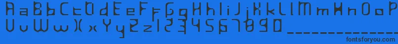 InavelfГ¶rtvinad Font – Black Fonts on Blue Background
