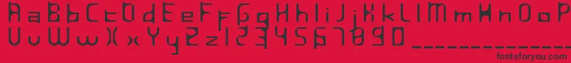 InavelfГ¶rtvinad Font – Black Fonts on Red Background