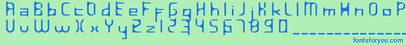 InavelfГ¶rtvinad Font – Blue Fonts on Green Background