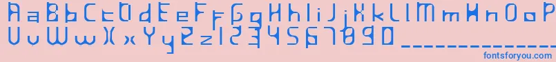 InavelfГ¶rtvinad Font – Blue Fonts on Pink Background
