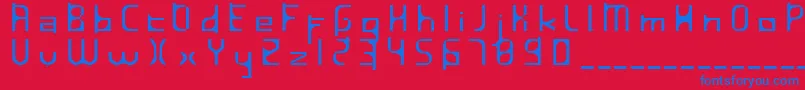 InavelfГ¶rtvinad Font – Blue Fonts on Red Background