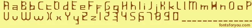 InavelfГ¶rtvinad Font – Brown Fonts on Yellow Background