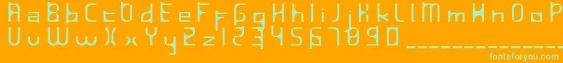 InavelfГ¶rtvinad Font – Green Fonts on Orange Background