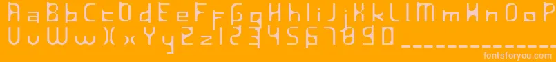 InavelfГ¶rtvinad Font – Pink Fonts on Orange Background