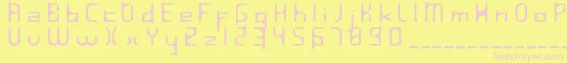 InavelfГ¶rtvinad Font – Pink Fonts on Yellow Background