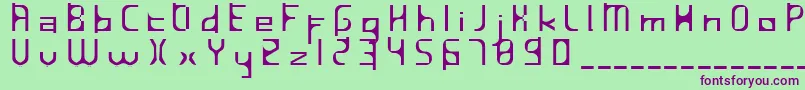 InavelfГ¶rtvinad-Schriftart – Violette Schriften auf grünem Hintergrund