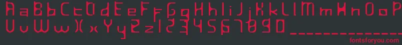 InavelfГ¶rtvinad Font – Red Fonts on Black Background