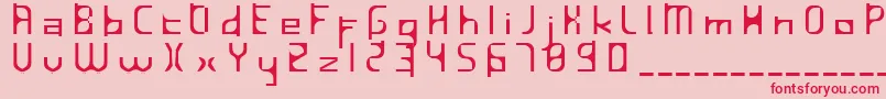 InavelfГ¶rtvinad Font – Red Fonts on Pink Background