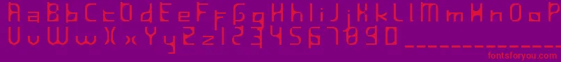 InavelfГ¶rtvinad Font – Red Fonts on Purple Background