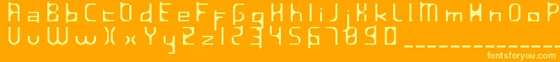 InavelfГ¶rtvinad Font – Yellow Fonts on Orange Background