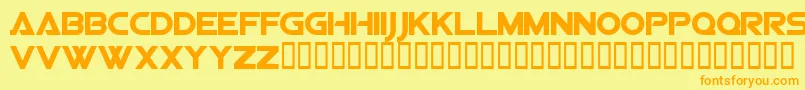 Vipessrg Font – Orange Fonts on Yellow Background
