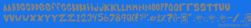 Bluecard Font – Gray Fonts on Blue Background