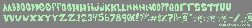 Bluecard Font – Green Fonts on Gray Background