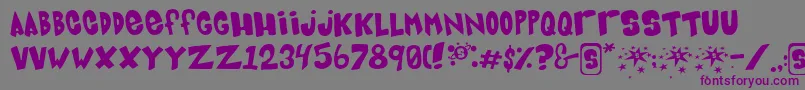 Шрифт Bluecard – фиолетовые шрифты на сером фоне