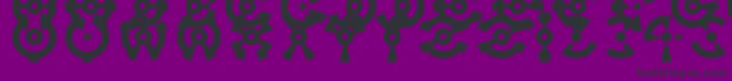 Fonte Anillo – fontes pretas em um fundo violeta