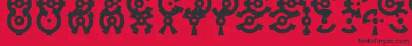 Anillo Font – Black Fonts on Red Background