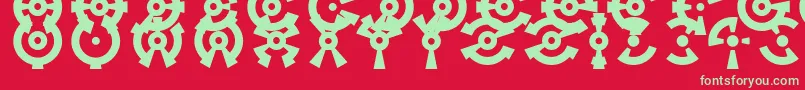 Anillo Font – Green Fonts on Red Background