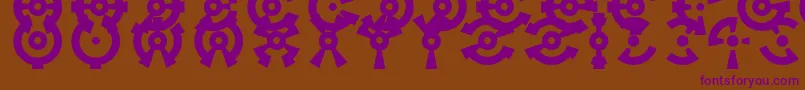 Anillo-Schriftart – Violette Schriften auf braunem Hintergrund