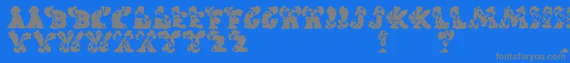 Weitere Informationen zur CarolsRegular-Schriftart CarolsRegular-Schriftart – Graue Schriften auf blauem Hintergrund