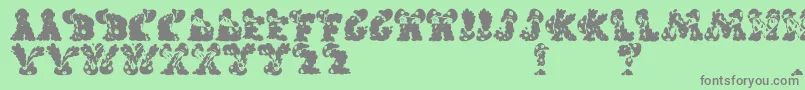 CarolsRegular Font – Gray Fonts on Green Background