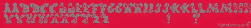 CarolsRegular Font – Gray Fonts on Red Background