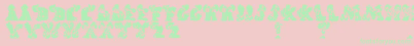 CarolsRegular Font – Green Fonts on Pink Background