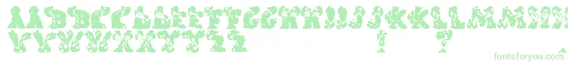 CarolsRegular Font – Green Fonts on White Background