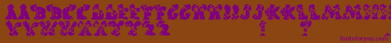 More about CarolsRegular Font CarolsRegular Font – Purple Fonts on Brown Background