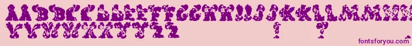 More about CarolsRegular Font CarolsRegular Font – Purple Fonts on Pink Background
