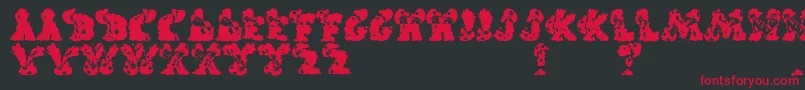 CarolsRegular Font – Red Fonts on Black Background