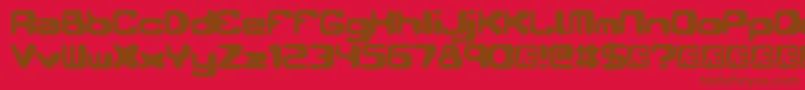 Conduit Font – Brown Fonts on Red Background