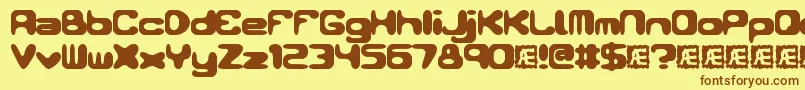 Conduit Font – Brown Fonts on Yellow Background